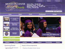 Tablet Screenshot of brooklyncenterschools.org